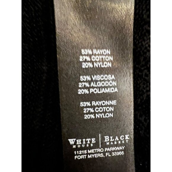 WHBM Top Medium M Washable Stretch Black Textured Sleeveless Washable - Picture 8 of 9